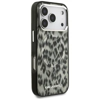 Karl Lagerfeld IML leopardinio rašto magnetinis dėklas telefonui iPhone 17 Pro - rudas