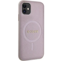 Guess GUHMN61PSAHMCP dėklas telefonui iPhone 11 / Xr - rožinis Saffiano Magnetinis