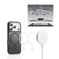 Rock Guard Touch Matinis Serijos Magnetinis Dėklas Iphone 17 juodas (metalinė objektyvo rėmelis)