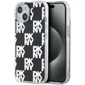 DKNY IML languotas mono raštas dėklas telefonui iPhone 15 Plus / 14 Plus - juodas