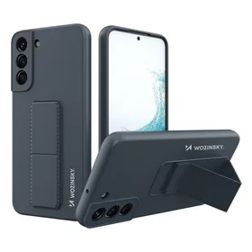 Wozinsky Kickstand Case silikoninis dėklas su stovu Samsung Galaxy S22+ tamsiai mėlynas