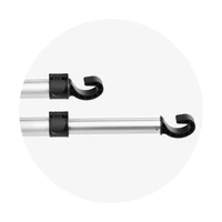 Automobilinis laikiklis dviem galvos atramoms (planšetėms 7"–11") sidabrinis