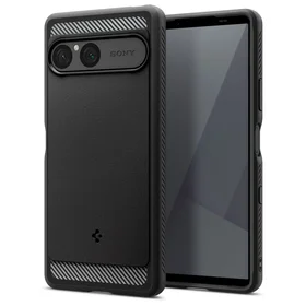 Spigen Rugged Armor dėklas Sony Xperia 10 VII telefonui - matinė juoda