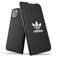 Adidas OR knygos tipo dėklas BASIC iPhone 13 - juodas ir baltas