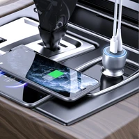 Dudao R4Ultra 120W Power Delivery Quick Charge LED Car Įkroviklis USB-A USB-C - Gray