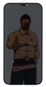 LCD apsauginis stikliukas "Privacy ESD Anti-Static Dust Proof" Samsung S931 S25 juodas be įpakavimo