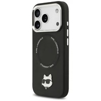 Karl Lagerfeld Choupette Pin Magnetinis dėklas telefonui iPhone 17 Pro - juodas