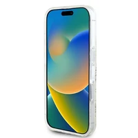 Guess IML 4G Fonas Magnetinis dėklas telefonui iPhone 16 Plus - baltas