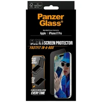 PanzerGlass itin platus Fastfit grūdintas apsauginis stiklas iPhone 17 Pro telefonui