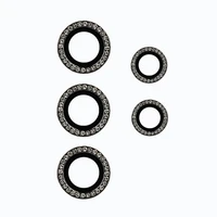 Grūdintas stiklas HARD DIAMOND kamerai (LENS) Samsung Galaxy S24 Ultra juodas (5 vnt. lęšiai)