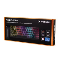 Wozinsky WKGP-1165 mechaninė žaidimų klaviatūra su RGB pašvietimu - Juoda
