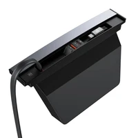 Hub Baseus T-Space su USB-C į USB-C laidais Tesla automobiliams (juodas)