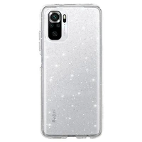 Crystal Glitter dėklas telefonui Xiaomi Redmi Note 10/Note 10S/Poco M5S sidabrinis