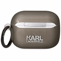 Karl Lagerfeld KLAPHNIKTCK AirPods Pro dėklas juodas/juodas Karl's Head