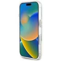 Guess IML Metal Colored Circle Classic Logo Magnetinis dėklas telefonui iPhone 16 - rožinis