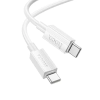 Kabelis USB-C į USB-C Hoco 3A 60W 1 m X107 baltas