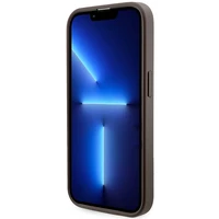 Guess 4G Printed Stripes MagSafe dėklas telefonui iPhone 15 Pro - rudas