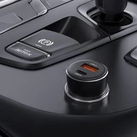 Automobilinis įkroviklis Acefast B12 60W USB-C/USB-A juodas