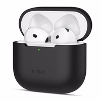 Tech-Protect Silikoninis dėklas ausinėms Apple AirPods 4 - juodas