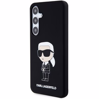 Karl Lagerfeld silikoninis Ikonik dėklas telefonui Samsung Galaxy S24+ - juodas