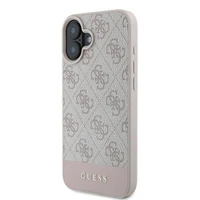 Guess 4G apatinė juostelė dėklas telefonui iPhone 16 Plus 6.7" - rožinė