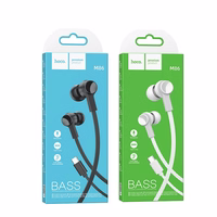 HOCO kabelinės ausinės Type-C su mikrofonu M86 juodos