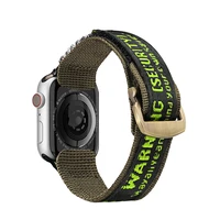 Dux Ducis dirželis (lauko versija) Apple Watch Ultra dirželis, SE, 9, 8, 7, 6, 5, 4, 3, 2, 1 (49, 45, 44, 42 mm) nailoninė apyrankė juoda/žalia