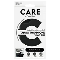 CARE by PanzerGlass Funkcija Tango 2in1 Piniginės tipo dėklas MagSafe iPhone 15 - juodas