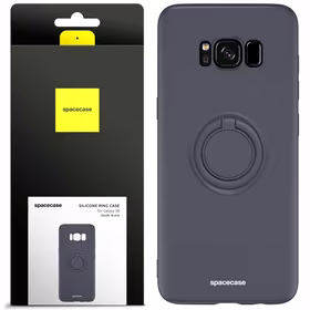 Spacecase Silikoninis dėklas su žiedu Galaxy S8 juodas