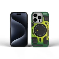 Dėklas telefonui FORCELL F-PROTECT Levels su dvigubo sluoksnio 4D technologija, karinio bandymo sertifikatu, suderinamas su MagSafe, skirtas IPHONE 16 žalias