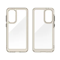 Kosminis dėklas Samsung Galaxy A36 su lanksčiu rėmeliu - pusiau permatomas, juodas