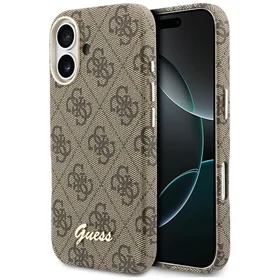 GUESS case for IPHONE 17 compatible with MagSafe GUHMP17S5P4FWMSW (PU FW 4G Script) brown