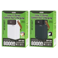 Išorinė baterija Power Bank Remax RPP-566 22.5W 80000mAh pilka