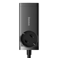 Baseus GaN3 Pro sieninis įkroviklis / maitinimo juosta 2xUSB + 2xUSB-C + AC, 65W