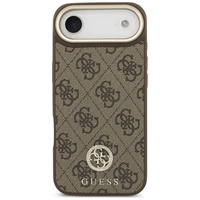 Guess 4G Strass Logo & Big Strap Metal Buttons Magnetinis dėklas telefonui iPhone Air - rudas