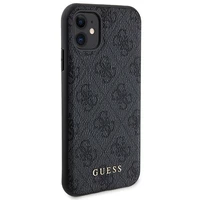 Guess 4G Metal Logo dėklas telefonui rinkinys iPhone 11 + 5000mAh Magnetinė išorinė baterija - juoda