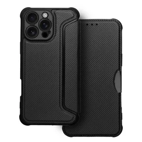 Dėklas telefonui RAZOR Book IPHONE 16 Pro Max juodas