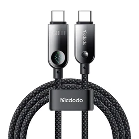 Mcdodo CA-4780 USB-C į USB-C 60W duomenų kabelis 1.2m (juodas)