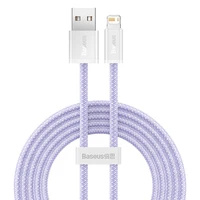 USB kabelis Lightning įrenginiams Baseus Dynamic 2 Series, 2.4A, 2m (violetinis)