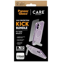 CARE by PanzerGlass funkcionalus rinkinys 3in1 dėklas + stiklas + lęšis iPhone 17