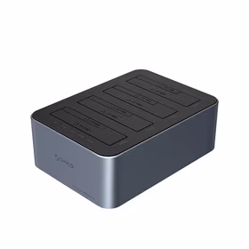 "Orico 6646C3-C" 4 diskų prijungimo stotelė su neprisijungusio klonavimo funkcija 2,5"/3,5" SATA HDD/SSD - pilka