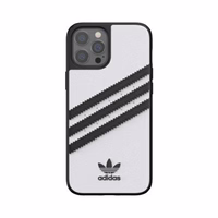 Adidas OR formuotas dėklas PU iPhone 12 Pro Max - balta/juoda