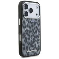 Karl Lagerfeld IML Leopardinis raštas Magnetinis dėklas telefonui iPhone 17 Pro - juodas