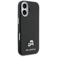 Karl Lagerfeld case for iPhone 17 6,3" HC MAGSAFE PU FW W/ K&C HEAD PIN BLACK