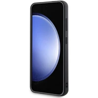 Karl Lagerfeld su kalnų krištolo metaliniu logotipu dėklas telefonui Samsung Galaxy S24 - sidabrinis