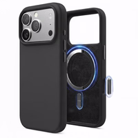 Dėklas "TM MagSafe Silicone" iPhone 17 Pro / Nakties juodas /