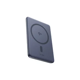 Baseus PicoGo AM31 Qi2 5000mAh 20W itin plona MagSafe suderinama išorinė baterija su stovu ir Baseus Simple USB-C 20cm pintu laidu - pilka