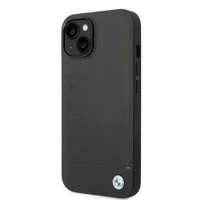 Dėklas BMW BMHMP14SSLLBK iPhone 14 6.1 "juodas / juoda kietas dėklas Parašo Logotipo Atspaudas Magnetinis