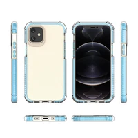 Spring Armor Skaidrus TPU gel dėklas su spalvotu rėmeliu iPhone 12 mini žalias