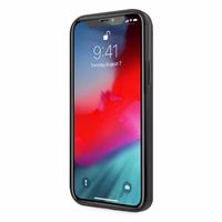 Mercedes Sidabrinių žvaigždžių rašto dėklas iPhone 12 Pro Max - juodas